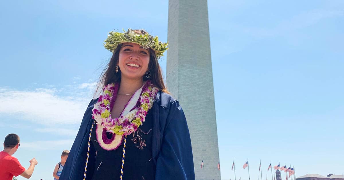 Kate Uesugi at Washington Monument