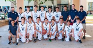 Team photo of boys' intermediate basketball