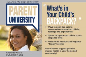 Flyer for Parent University with Charletta Wilson