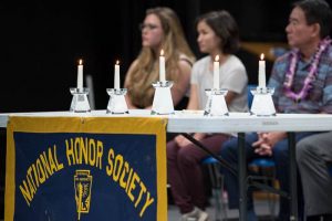 Candles used at NHS induction ceremony