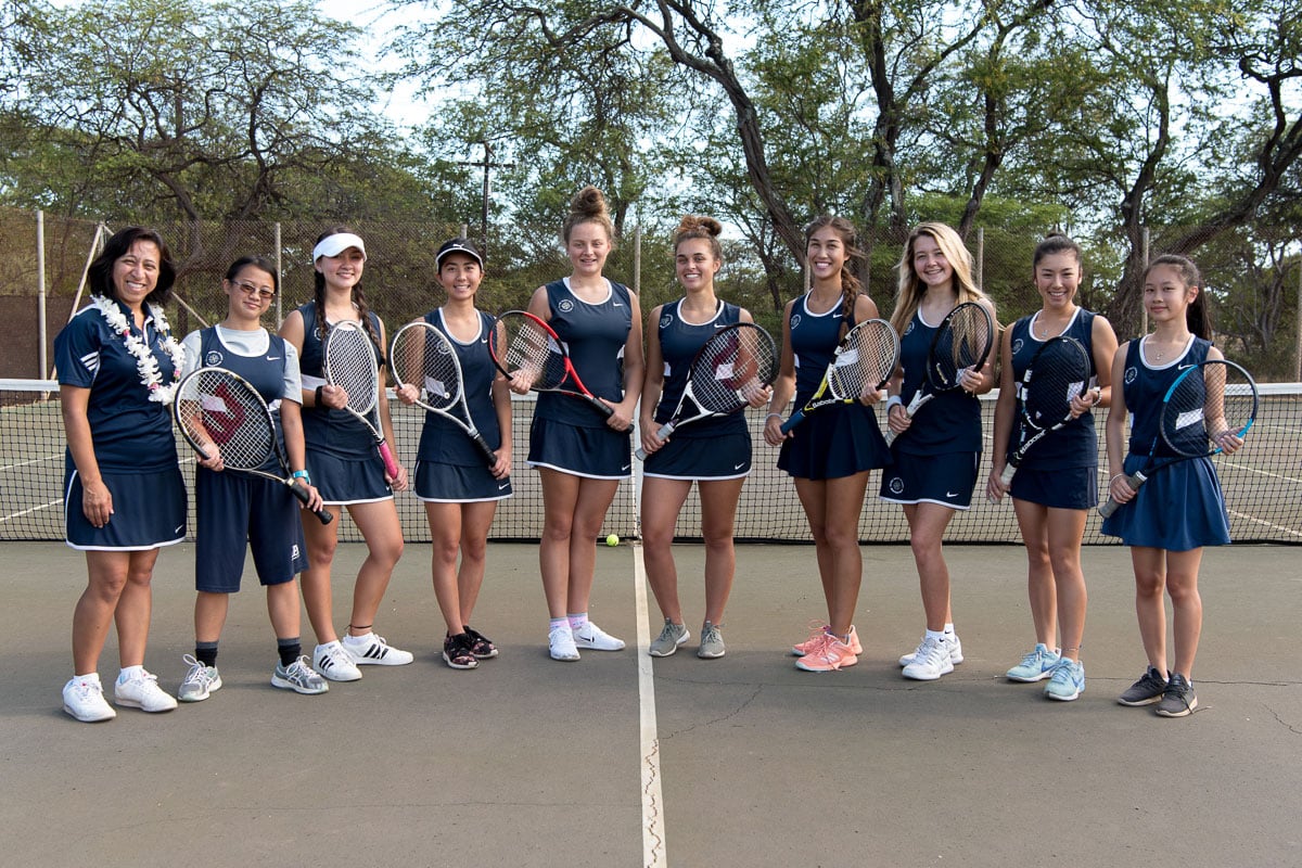 Girls' varsity tennis team photo