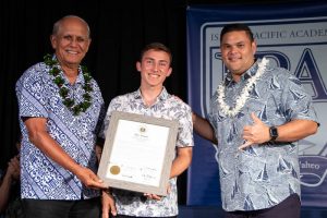 Conor Carson recognized as Salutatorian from Senator Mike Gabbard