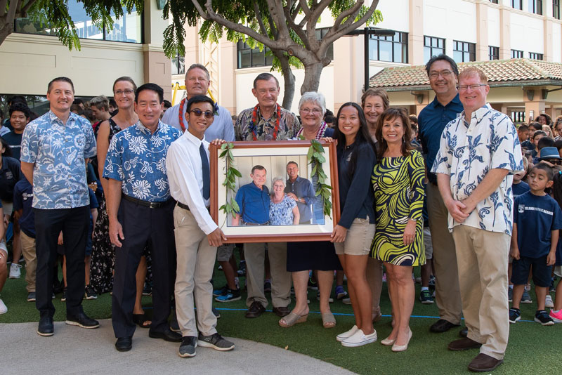 IPA Founders and leadership with founders'portrait 