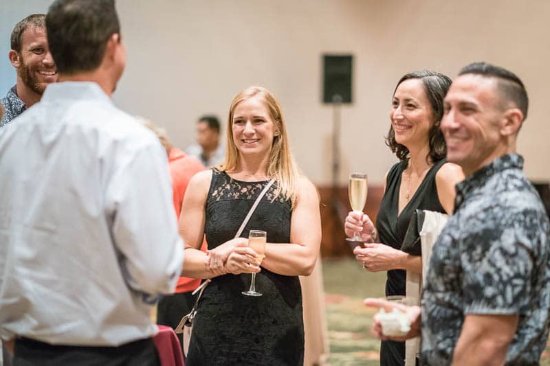 Guests enjoying cocktail hour