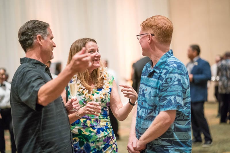 Guests enjoying cocktail hour