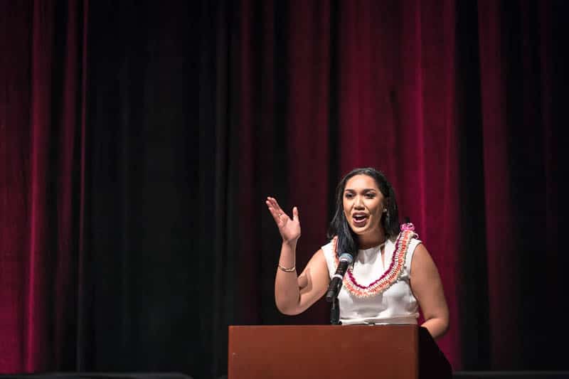 Emcee Lei Uʻi Kaholokula