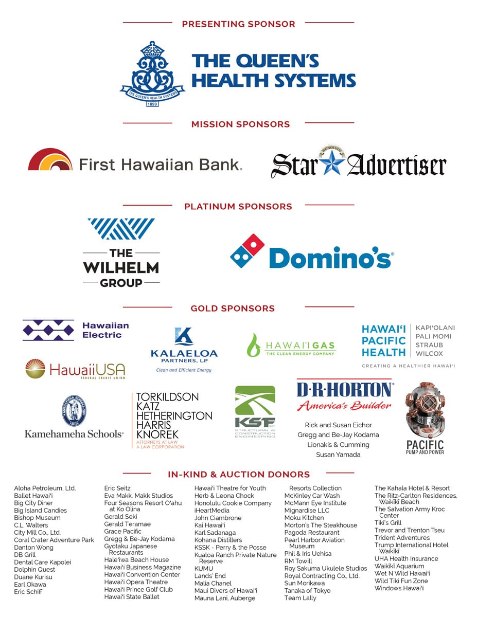 List of event sponsors and donors