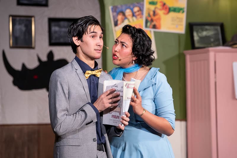 High school theatre students in Moon Over Buffalo