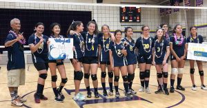 Girls' intermediate volleyball team