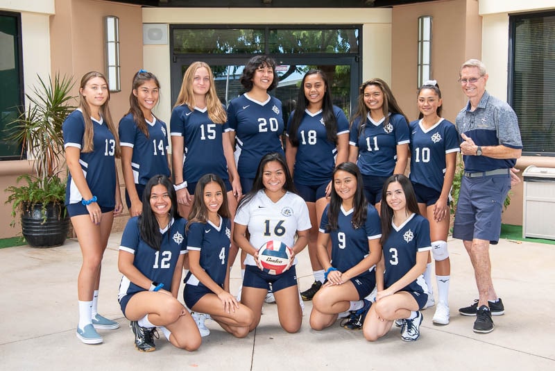 Girls' varsity volleyball team photo
