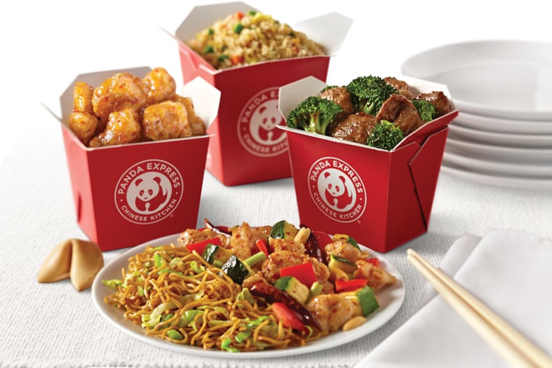 Family feast from Panda Express