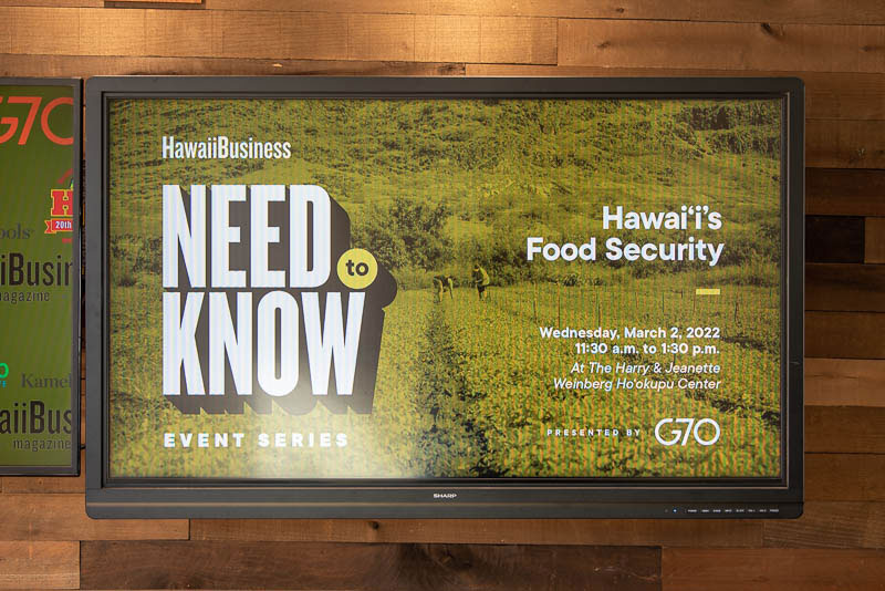 Digital display for Need to Know Event Series