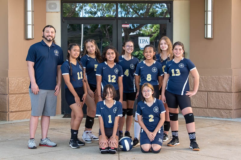 Island Pacific Academy 2021-2022 Intermediate Girls’ Volleyball team.
