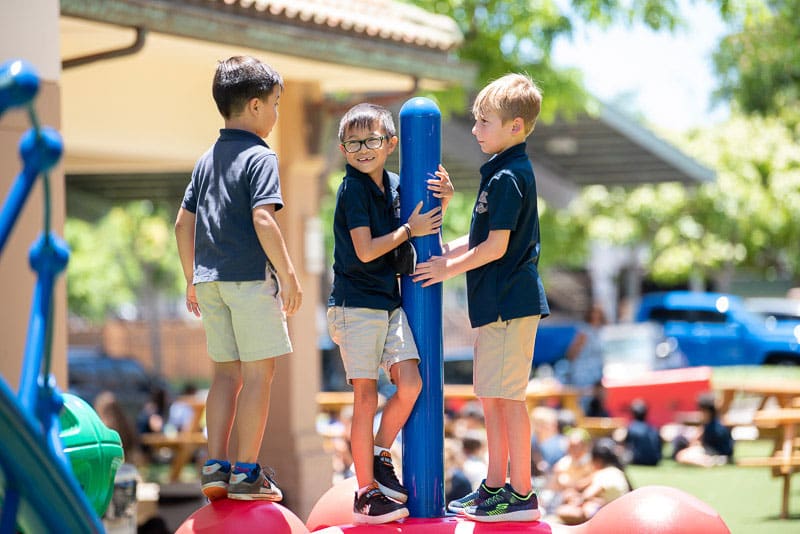 Ipa students playing on the playground