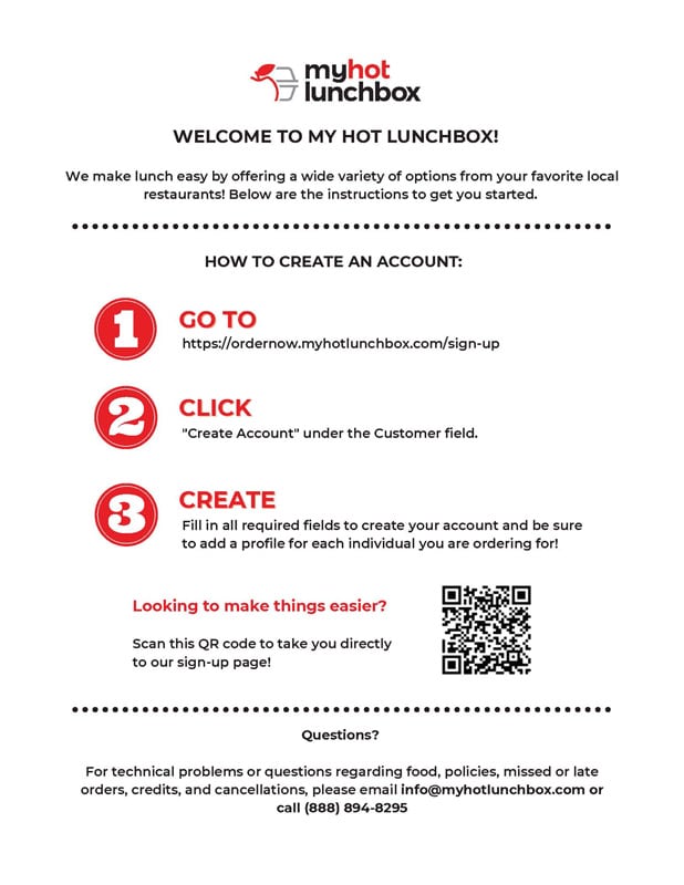 Infographic about My Hot Lunchbox Registration