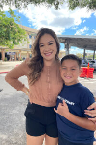 Photo of mom and son.
