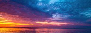Early morning sunrise over the ocean