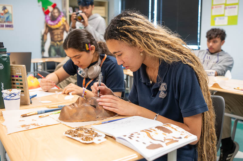 Island Pacific Academy launches its first AP African American Studies course, giving students a deeper understanding of African history and culture. Through creative projects like mask-making, students connect research, art, and identity while exploring the origins of the African diaspora.